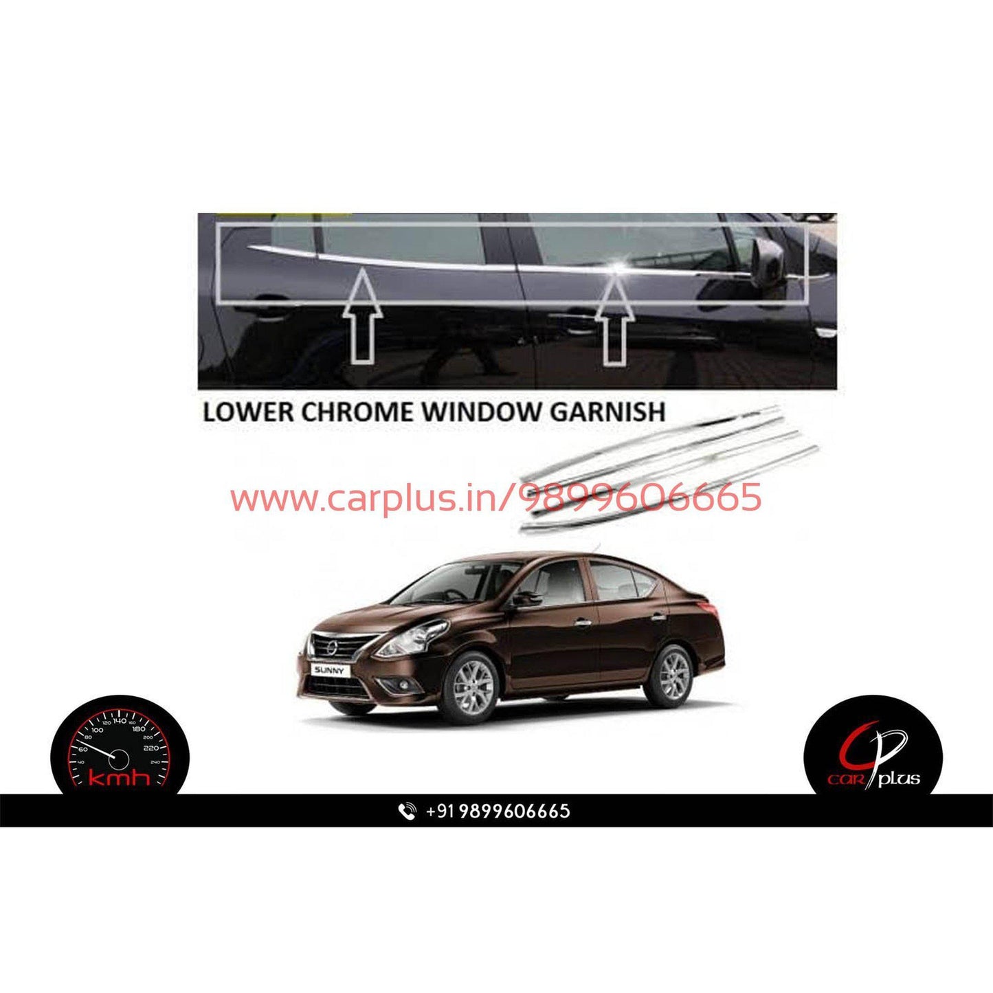 
                  
                    KMH Lower Window Garnish for Nissan Sunny (Set of 4Pcs) CN LEAGUE EXTERIOR.
                  
                