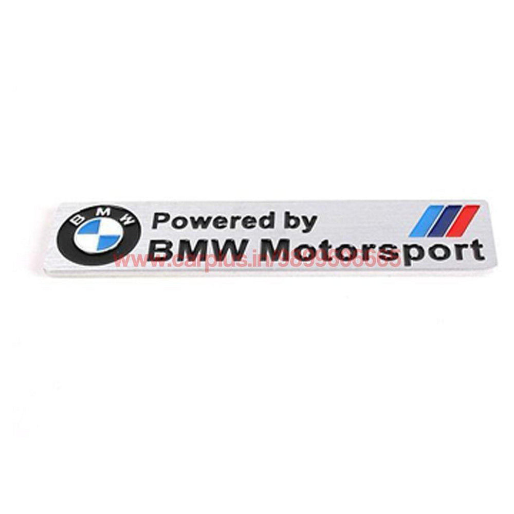 KMH Powered by BMW Motorsport Rectangular Badge with Chrome Effect KMH-BADGES BADGES.