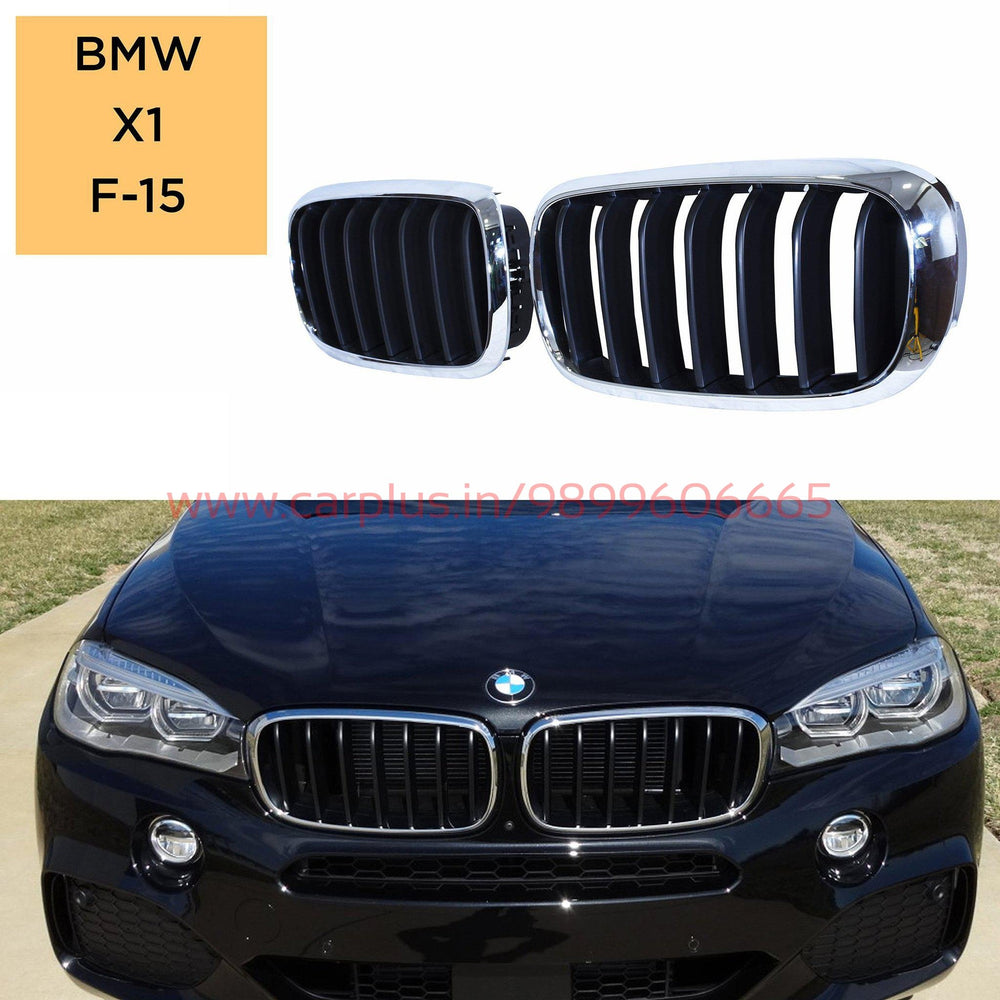 
                  
                    KMH Replacement Grill for BMW X5-F15 (Outer Chrome with Black Fins, Set of 2pcs) KMH-GRILLS GRILLS.
                  
                