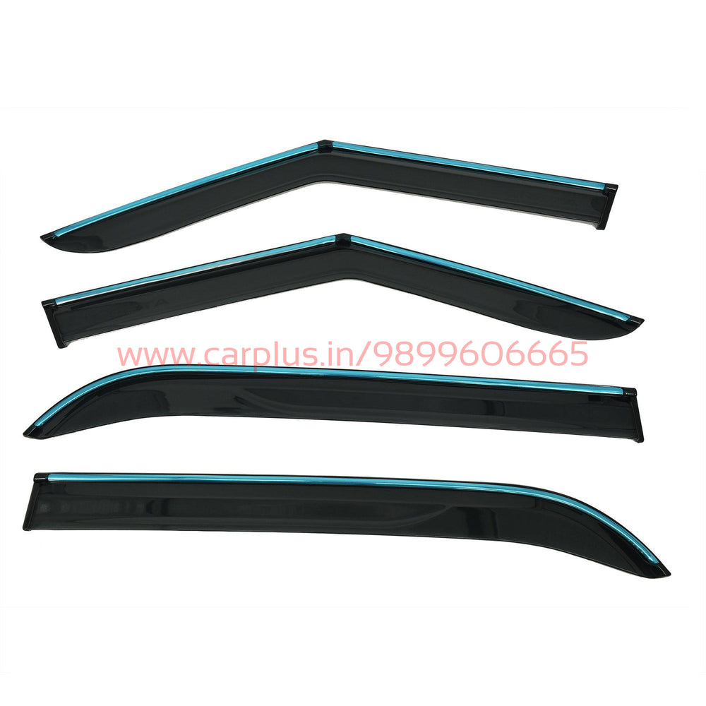 Kanglong Chrome Line Door Visor for Maruti Suzuki Baleno-DOOR VISOR-KANGLONG-DOOR VISOR-1st GEN-CARPLUS