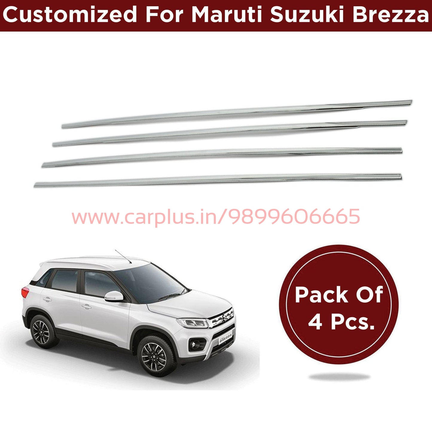 
                  
                    Maruti Genuine Lower Window Garnish Chrome for Maruti Suzuki Brezza (1st & 2nd GEN, Set of 4Pcs) MARUTI SUZUKI EXTERIOR.
                  
                