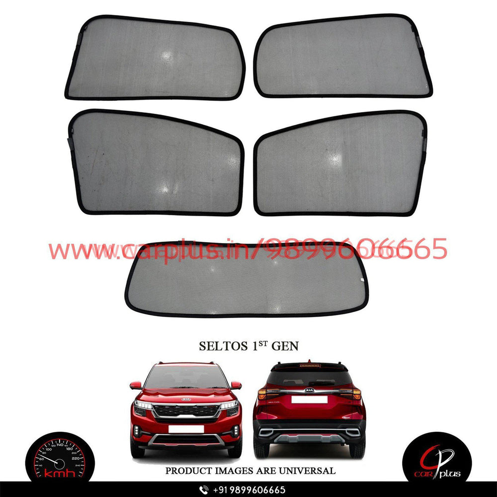 NSV Foldable Laser Sun Shades for Kia Seltos (1st GEN)-FOLDABLE SUNSHADE-NSV-COMPLETE SET (5PCS)-CARPLUS