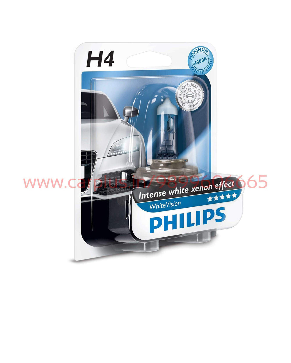 2x Philips H4 Birne Leuchtmittel Glühbirne Premium Vision +30% P43t 55W 60W  OVP