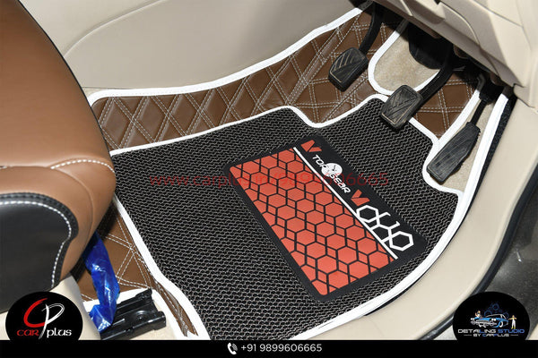 Top Gear 4D Cross HC Leatherite Mats for Maruti Suzuki Ertiga 2nd Gen CARPLUS