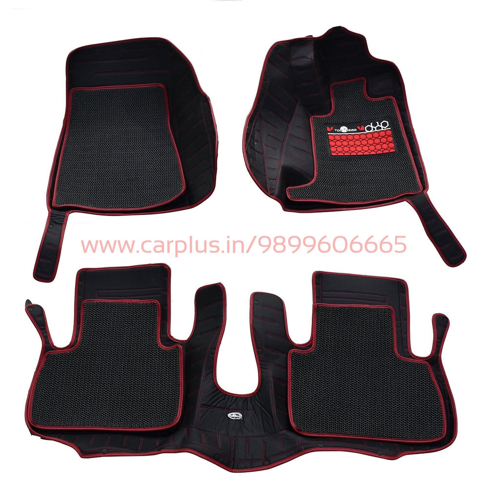 Top Gear 4D RODY HC Leatherite Car Mats for Maserati Levante (Cherry//Black-HC-Silver//Black)-7D MATS-TOP GEAR-CARPLUS