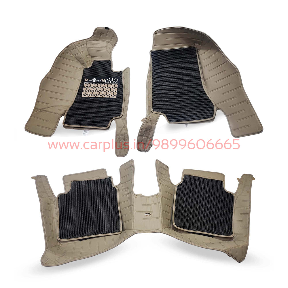 Top Gear 4D Rody HC Leatherite Car Mats for Mercedes-Benz GLE 300 (Vanilla- HC-Coffee//Vanilla)-7D MATS-TOP GEAR-CARPLUS