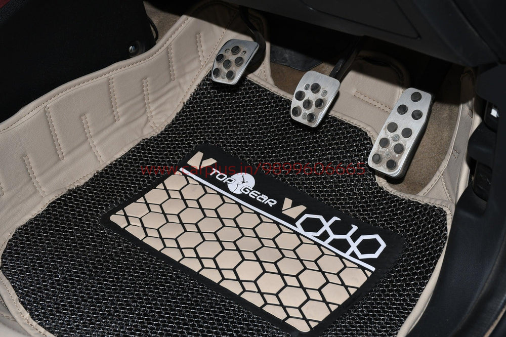 Top Gear 4D Rody HC Leatherite Mats for Honda City IV (Vanilla, HC-Coffee//Ivory)-7D MATS-TOP GEAR-CARPLUS