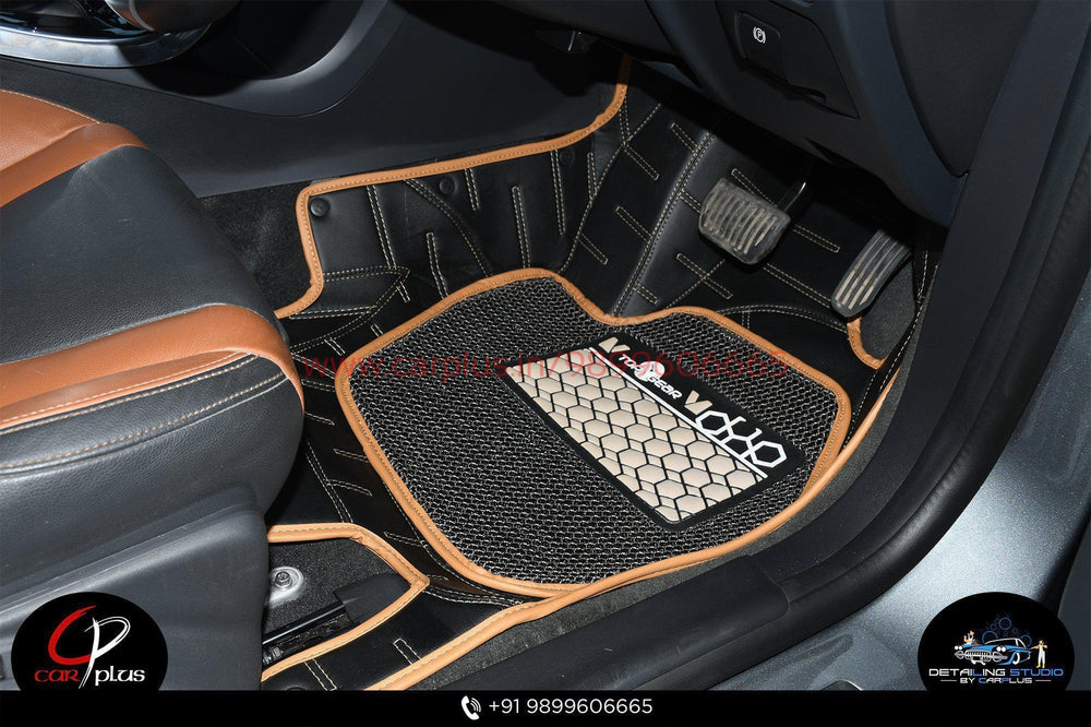 Top Gear 4D Rody HC Leatherite Car Mats for Volvo S60 (Almond//Black,HC-Coffee//Vanilla)-7D MATS-TOP GEAR-CARPLUS